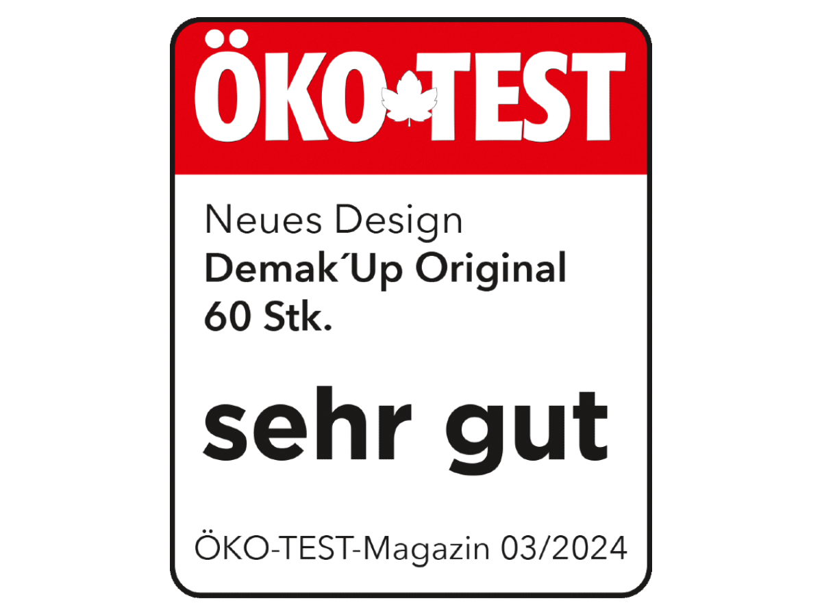 Image for section ÖKO-TEST Auszeichnung für Demak´Up Original 60 Stk mit "sehr gut"